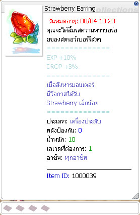 Strawberry Earring Stats